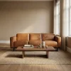 HUUS Zitbanken*Bank Statement 3-Zits 230 cm Eco Leer Cognac
