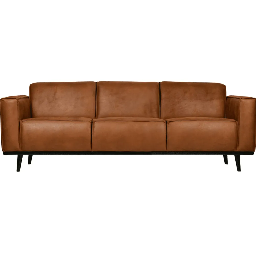 HUUS Zitbanken*Bank Statement 3-Zits 230 cm Eco Leer Cognac