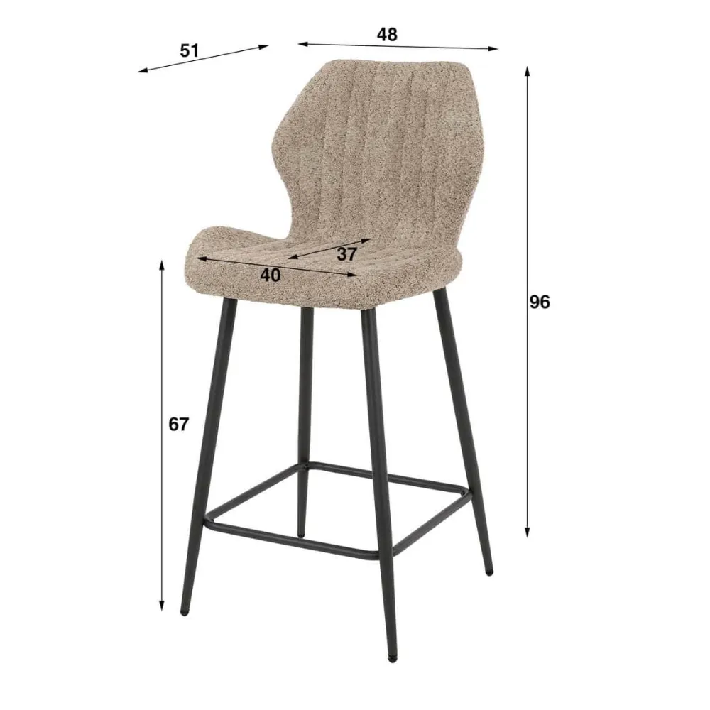 HUUS Barstoelen*Barstoel Lennie (per 2 stuks)
