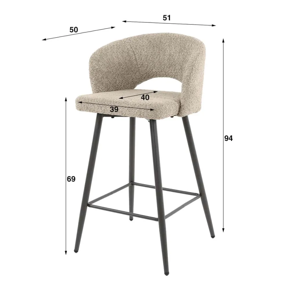 HUUS Barstoelen*Barstoel Sascha (per 2 stuks)