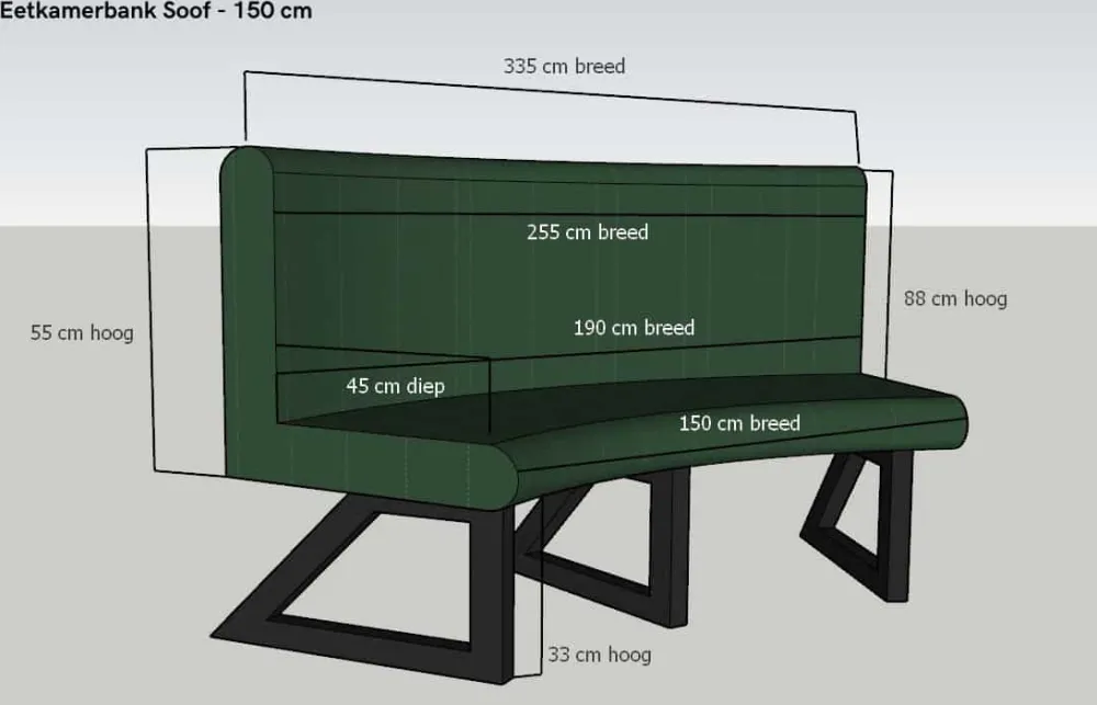 HUUS Eetkamerbanken*Eetkamerbank Soof