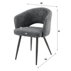 HUUS Eetkamerstoelen*Eetkamerstoel Bodhi (per 2 stuks)