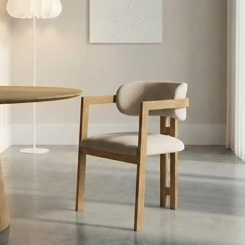 HUUS Eetkamerstoelen*Eetkamerstoel Japandi – armleuning