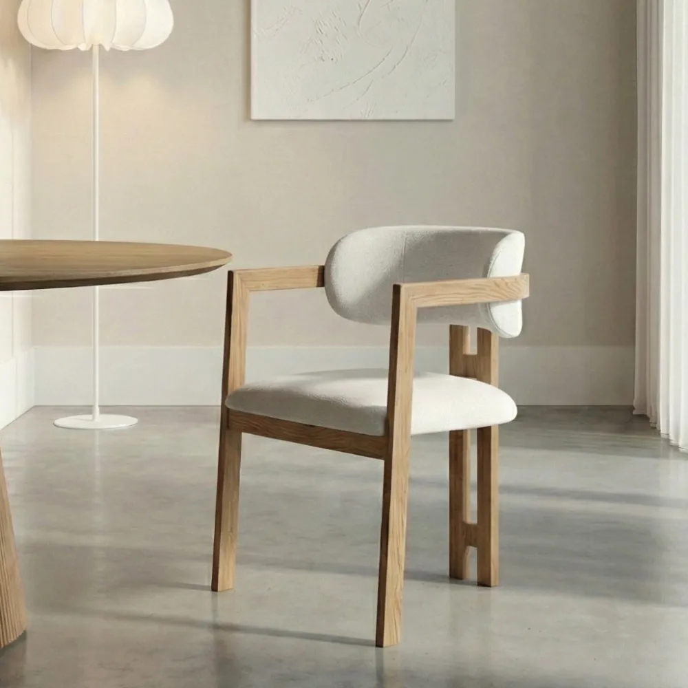 HUUS Eetkamerstoelen*Eetkamerstoel Japandi – armleuning