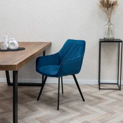 HUUS Eetkamerstoelen*Eetkamerstoel Karl Velvet Kick (per 2 stuks)