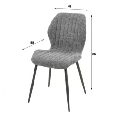 HUUS Eetkamerstoelen*Eetkamerstoel Lennie (per 4 stuks)