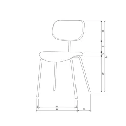 HUUS Eetkamerstoelen*Eetkamerstoel Link (per 2 stuks)