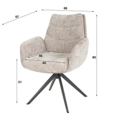 HUUS Eetkamerstoelen*Eetkamerstoel Ricky (per 2 stuks)