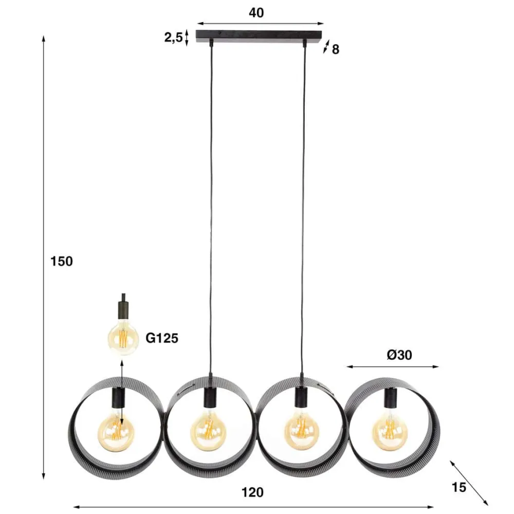 HUUS Hanglampen*Hanglamp Angelo – Horizontaal