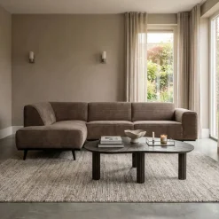 HUUS Hoekbanken|Zitbanken*Hoekbank Statement ribstof 3-zits