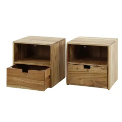 HUUS Nachtkastjes*Nachtkastje Ebony – Set van 2