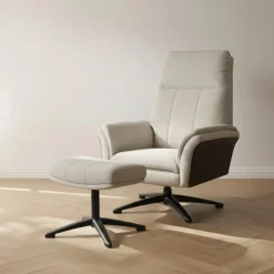 HUUS Relaxfauteuil*Relaxfauteuil Zenza + Hocker